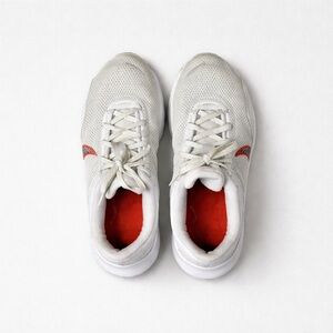 Nike White Mesh Sneakers with Orange-Red Swoosh – Women’s size 7